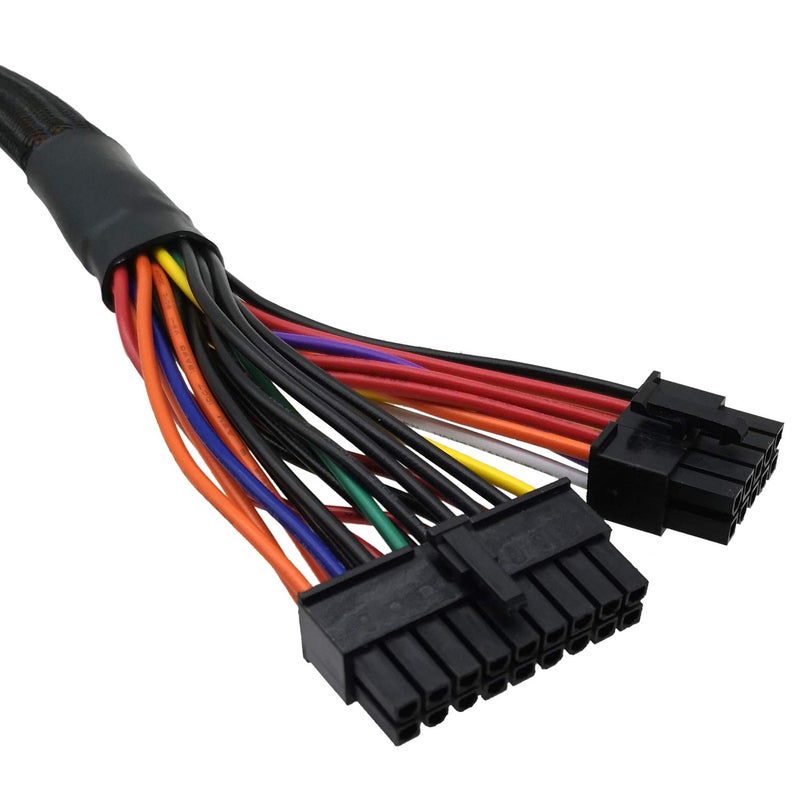 COMeap 24 Pin ATX Cable for Corsair SFX RMX RMi SF HX Series PSUs, 18 Pin + 10 Pin to 24 Pin ATX PSU Power Adapter Sleeved 24.8-inch(63cm) - Image 3